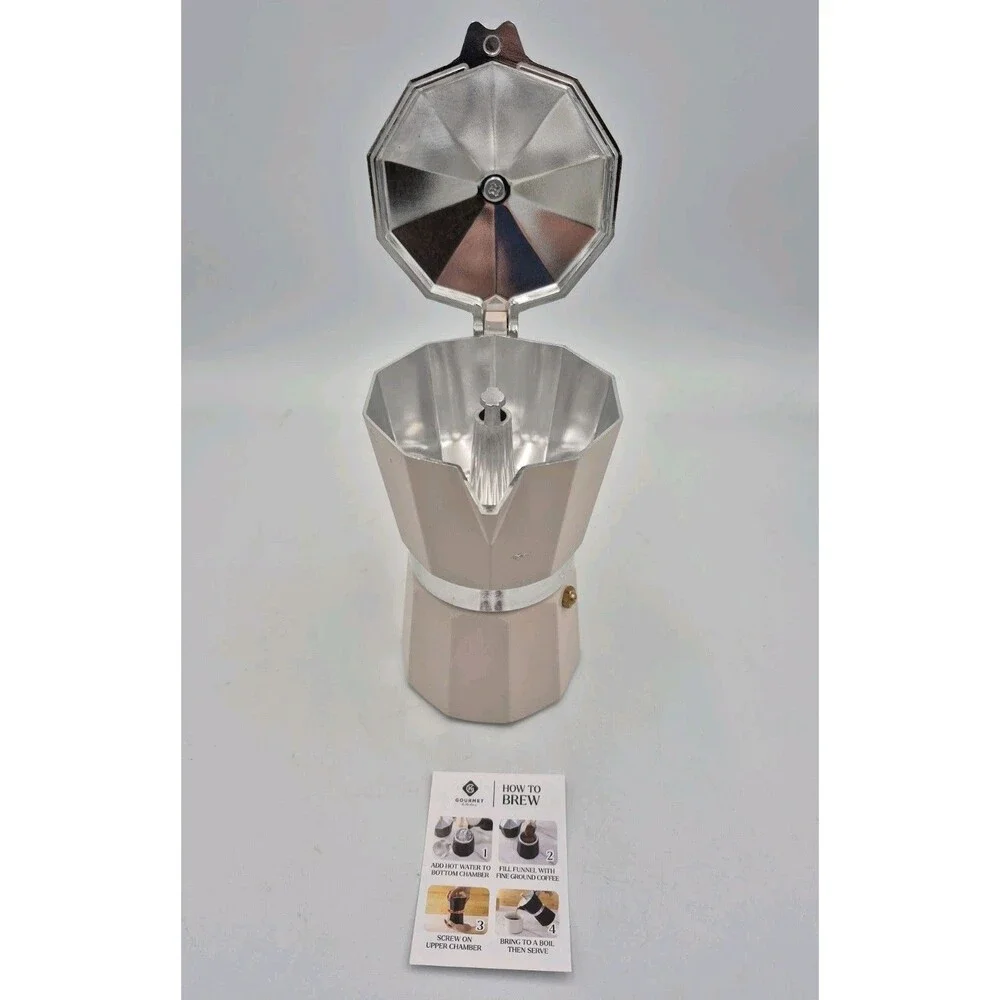 Espresso Maker,  Stovetop Italian Coffee Maker, Ground Coffee New With Flaws
